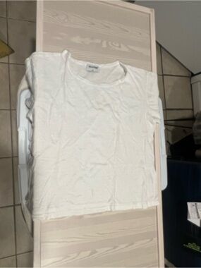LNA Cream Short Sleeve Boxy Tee